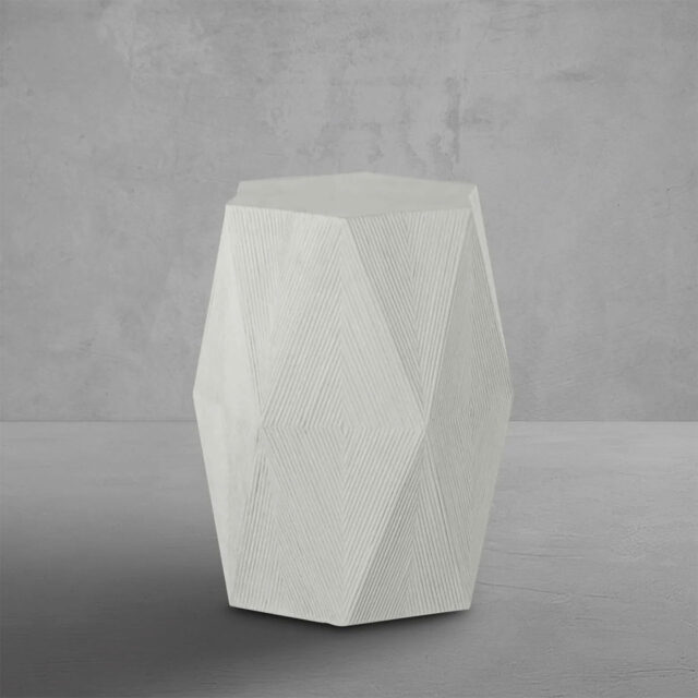 Albany Cast Stone Hexagon Side Table 01