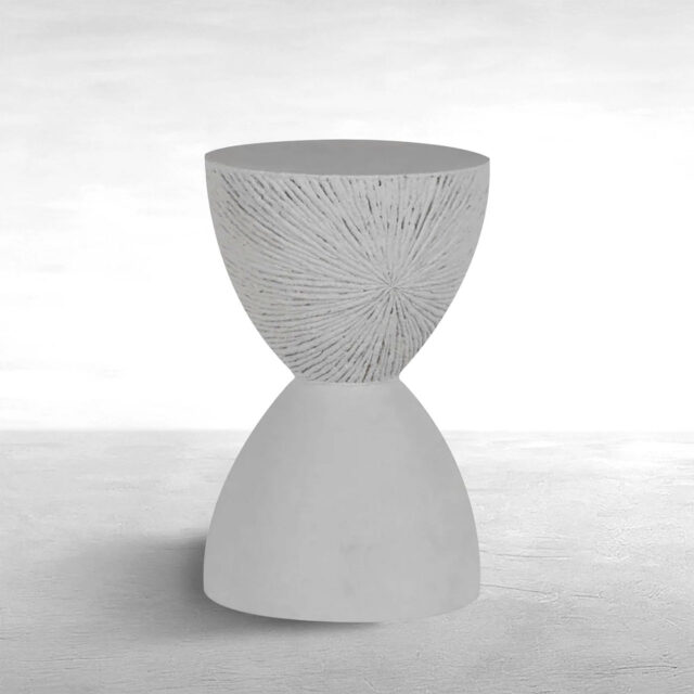 Darley Cast Stone Pedestal Side Table 01