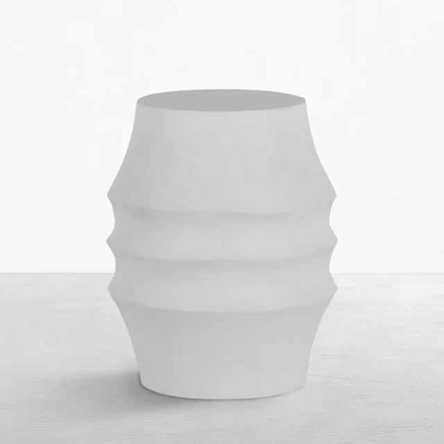Egret Cast Stone Stool 01