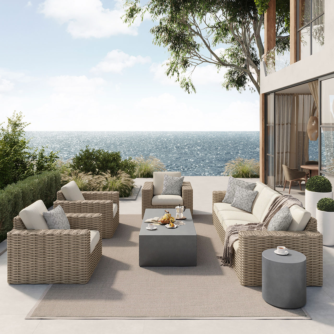 Mia Deep Seating (Light)- EB | Patio 1 Outdoor Furniture